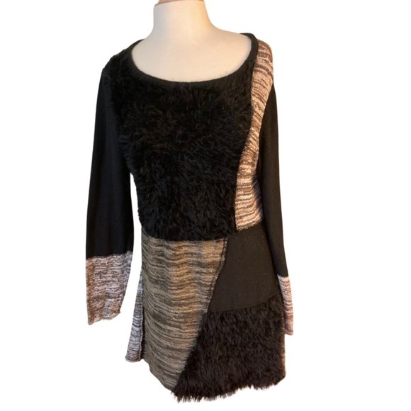 Style & Company Black & Brown Textured Sweater - Picture 1 of 3